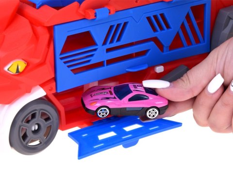 JOKOMISIADA Rozkładane auto 2w1 DINOZAUR i garaż wyrzutnia + znaki i resoraki ZA6616