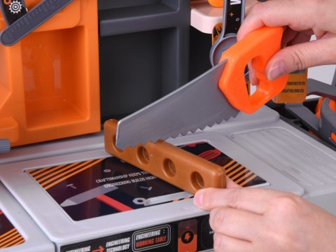 JOKOMISIADA Warsztat dla dzieci Stolik z narzędziami ZESTAW MAJSTERKOWICZA 92ele ZA6581
