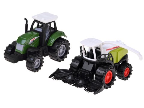 JOKOMISIADA Zestaw pojazdów rolniczych - traktor, kombajn, przyczepy 12ele ZA6419