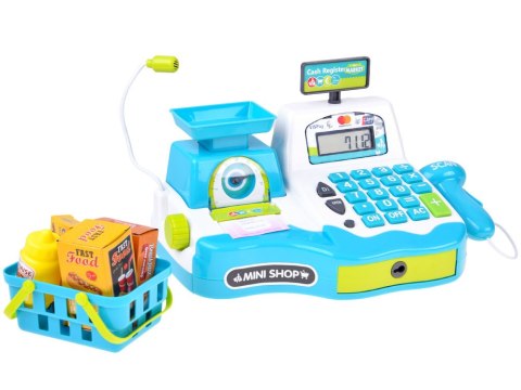JOKOMISIADA Kasa fiskalna dla dzieci INTERAKTYWNA - czytnik, waga, paragon 21ele ZA6196