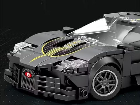 JOKOMISIADA Klocki techniczne Sportowe auto CZARNE LUKSUSOWE hiperauto 298-ele ZA5785