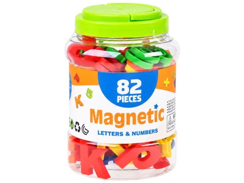 JOKOMISIADA Literki i cyferki magnetyczne na lodówkę - edukacyjne 82ele TA0116
