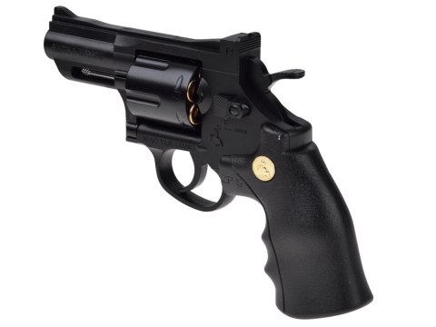 JOKOMISIADA Pistolet REWOLWER - metalowy, automatyczny, zabawkowy + wymienne ele ZA6410