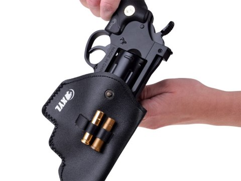 JOKOMISIADA Pistolet REWOLWER - metalowy, automatyczny, zabawkowy + wymienne ele ZA6410