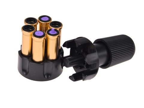 JOKOMISIADA Pistolet REWOLWER - metalowy, automatyczny, zabawkowy + wymienne ele ZA6410