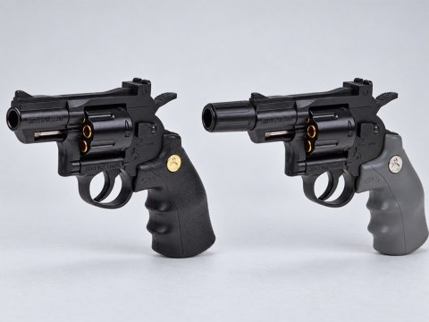 JOKOMISIADA Pistolet REWOLWER - metalowy, automatyczny, zabawkowy + wymienne ele ZA6410