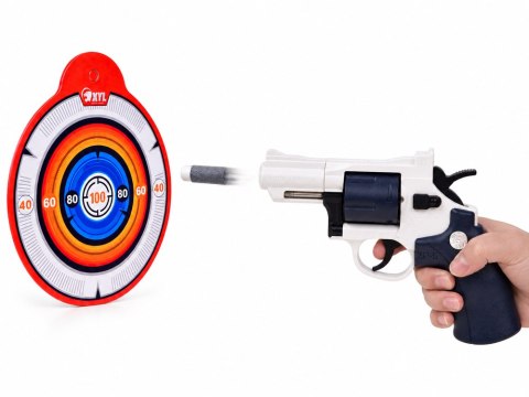 JOKOMISIADA Pistolet REWOLWER zabawkowy, obrotowy + naboje piankowe ZA6411