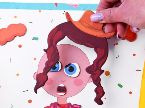 JOKOMISIADA Puzzle magnetyczne Twarze wesołe buźki 55el nauka emocji ZA4409