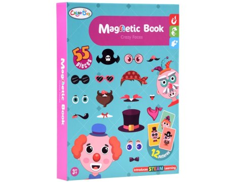 JOKOMISIADA Puzzle magnetyczne Twarze wesołe buźki 55el nauka emocji ZA4409