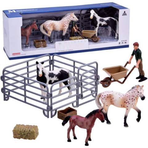JOKOMISIADA SERIA ZWIERZĘTA FARMA Zestaw koniki z zagrody Figurki KOLEKCJA ZA2604