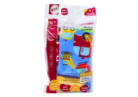 LEAN Toys Miękka Książeczka Edukacyjna Auta Pojazdy Kolorowa Szeleszcząca