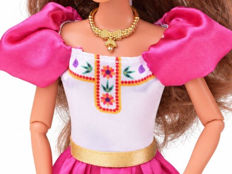 JOKOMISIADA Anlily Lalka w barwnej stylizacji folklorystycznej z opaską w róże ZA6223