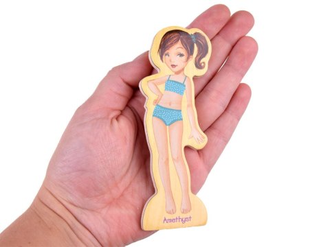 JOKOMISIADA Drewniane Puzzle magnetyczne Ubranka Moda stylizacje 4 modelki ZA4807