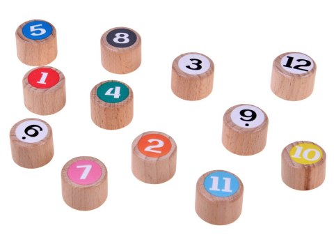JOKOMISIADA Drewniany ZEGAR edukacyjny 2w1 zadania matematyczne - MATEMATYKA ZA6240