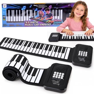 JOKOMISIADA Elektroniczny KEYBOARD rozwijany dla dzieci na macie 37 klawiszy IN0188