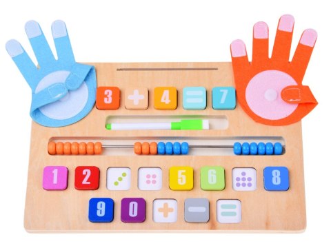 JOKOMISIADA MATEMATYKA Drewniany zestaw do nauki liczenia Tablica + karty zadań ZA6245