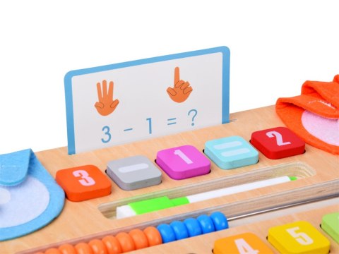JOKOMISIADA MATEMATYKA Drewniany zestaw do nauki liczenia Tablica + karty zadań ZA6245