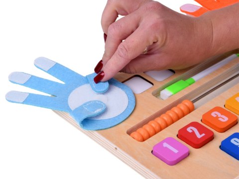 JOKOMISIADA MATEMATYKA Drewniany zestaw do nauki liczenia Tablica + karty zadań ZA6245