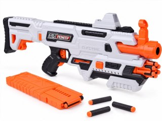 JOKOMISIADA Pistolet 2w1 na piankowe naboje 24szt. - tryb elektryczny i manualny ZA6255