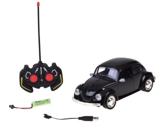 JOKOMISIADA Samochód zdalnie sterowany RC Garbus Retro 1:16 czarny pilot 27 MHz RC0759