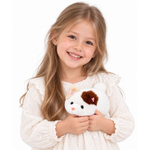 LEAN Toys Mały Pluszowy Kotek Przytulanka Maskotka Zwierzątko Biały 16 cm