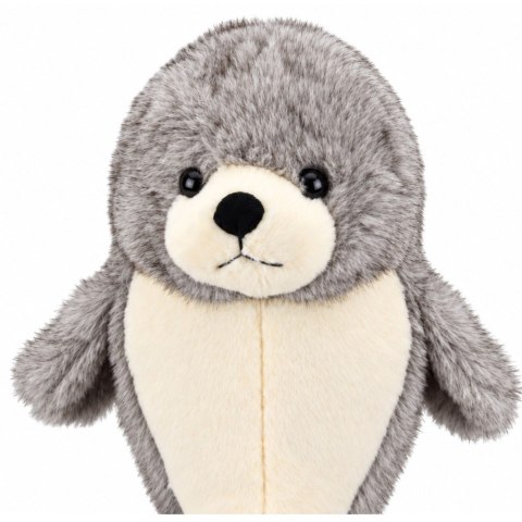LEAN Toys Pluszowa Foka Przytulanka Maskotka Foczka Biało-Szara 30 cm