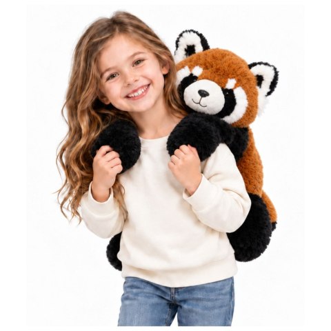 LEAN Toys Pluszowa Panda Czerwona Przytulanka Maskotka Długie Łapy Czarno-Ruda 60cm