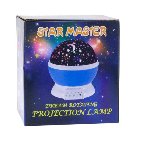 LEAN Toys Projektor Gwiazd Obrotowy 360° LED Lampka Nocna Różowy