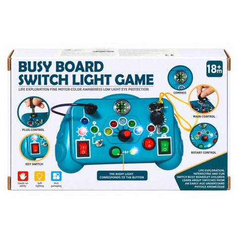 LEAN Toys Zabawka Sensoryczna Interaktywna Pad 13 Aktywności Niebieski