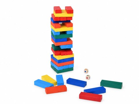 JOKOMISIADA Gra zręcznościowa JENGA chwiejąca się wieża - klocki z drewna ZA6636