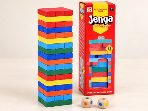 JOKOMISIADA Gra zręcznościowa JENGA chwiejąca się wieża - klocki z drewna ZA6636