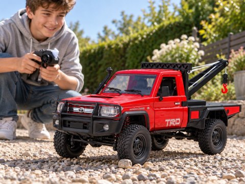 JOKOMISIADA Samochód zdalnie sterowany Toyota Land Cruiser 1:12 4×4 Wyciągarka RC0766