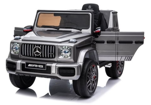 LEAN CARS Auto na Akumulator Mercedes G63 AMG Srebrny Lakierowany BBH-002