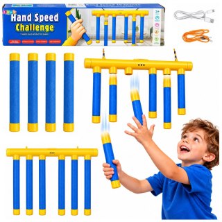 LEAN Toys Gra Zręcznościowa Spadające Patyki Wyzwanie Szybka Reakcja Refleks Łapanie