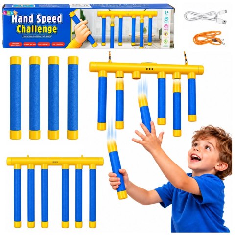 LEAN Toys Gra Zręcznościowa Spadające Patyki Wyzwanie Szybka Reakcja Refleks Łapanie