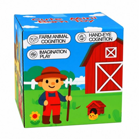 LEAN Toys Pluszowa Farma Ze Zwierzętami Dla Niemowląt Sensoryczna Stodoła 6 Zwierząt