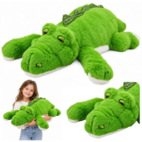 LEAN Toys Pluszowy Krokodyl Maskotka Przytulanka Obciążeniowe Łapki Zielony 75 cm