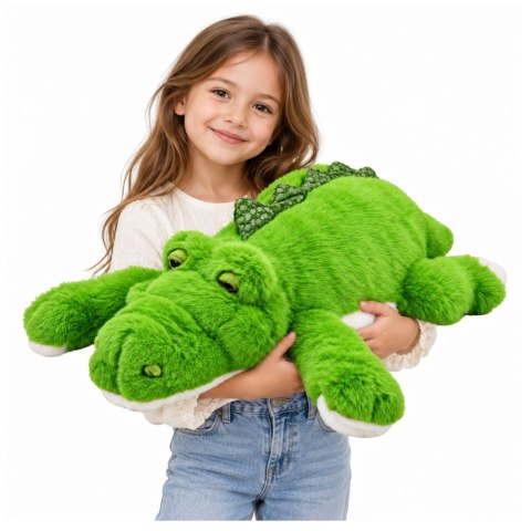 LEAN Toys Pluszowy Krokodyl Maskotka Przytulanka Obciążeniowe Łapki Zielony 75 cm