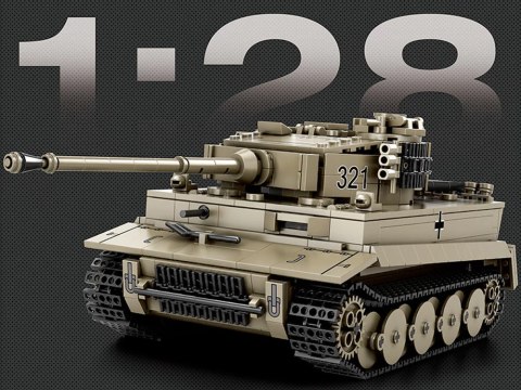 JOKOMISIADA Klocki konstrukcyjne czołg TIGER I World of Tanks 1140ele 1:28 ZA5807