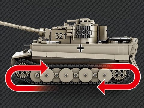 JOKOMISIADA Klocki konstrukcyjne czołg TIGER I World of Tanks 1140ele 1:28 ZA5807