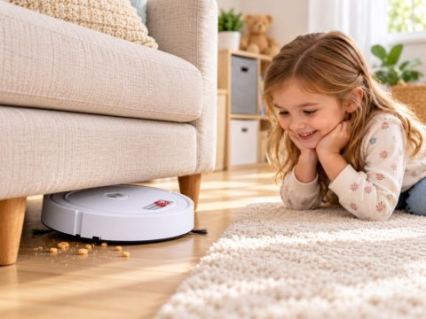 JOKOMISIADA Odkurzacz automatyczny dla dzieci - robot sprzątający Funkcja ssania ZA6323