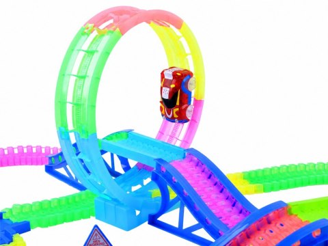 JOKOMISIADA Tor fluo świeci auto na pilota 656cm dźwięk ZA3309