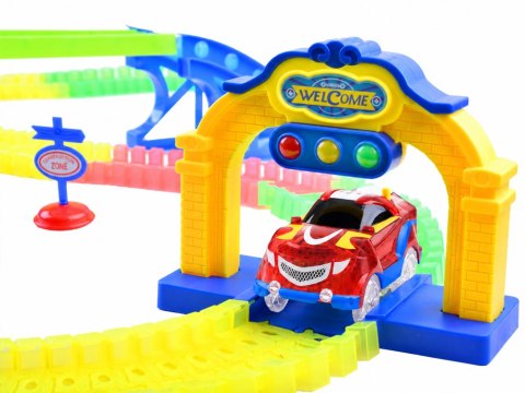 JOKOMISIADA Tor fluo świeci auto na pilota 656cm dźwięk ZA3309