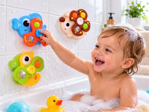 JOKOMISIADA Zestaw spinnerów sensorycznych Pop It z przyssawkami x3 zwierzątka ZA6340