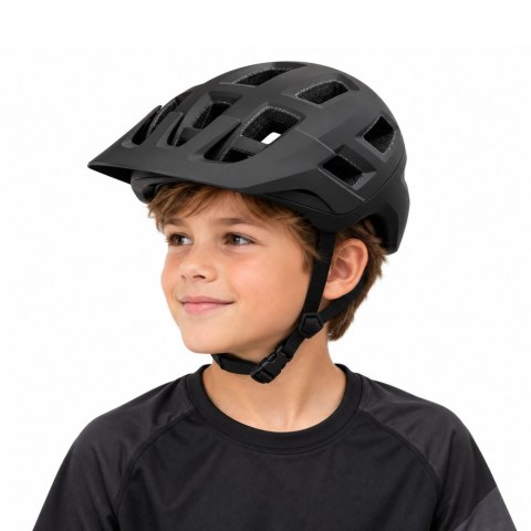 LEAN Kask Rowerowy MTB Regulowany Z Odpinanym Daszkiem Uniwersalny Czarny