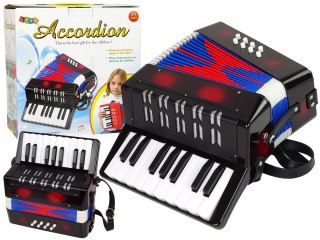 LEAN Toys Akordeon Instrument Muzyczny Dla Dzieci Muzyka Czarny