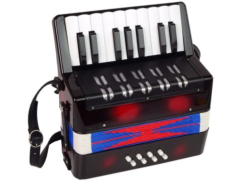 LEAN Toys Akordeon Instrument Muzyczny Dla Dzieci Muzyka Czarny