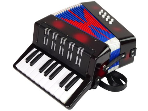 LEAN Toys Akordeon Instrument Muzyczny Dla Dzieci Muzyka Czarny