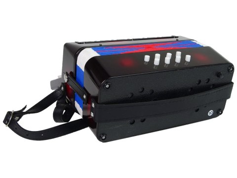 LEAN Toys Akordeon Instrument Muzyczny Dla Dzieci Muzyka Czarny
