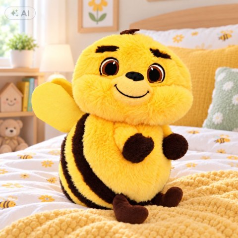 LEAN Toys Duża Pluszowa Pszczółka Maskotka Przytulanka Miękka Pszczoła Żółta 40 cm